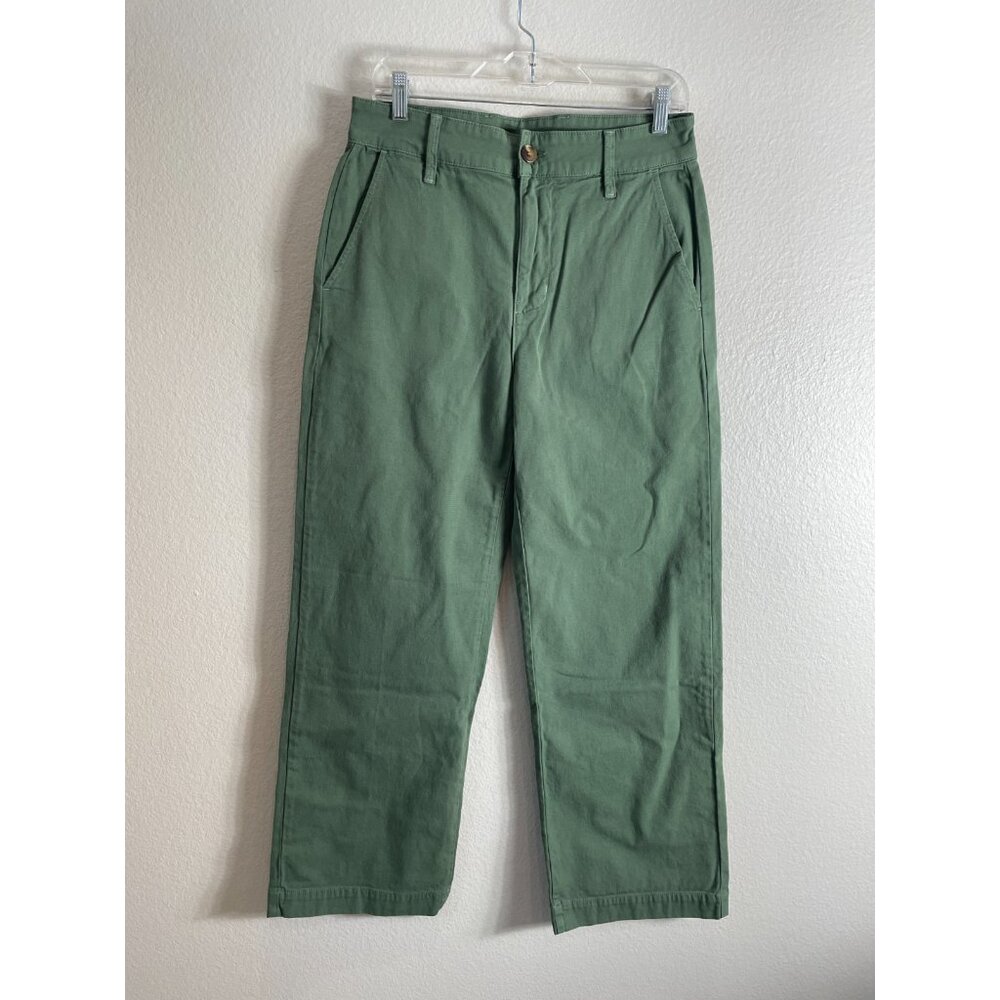 NEW American Giant Womens Size 8 Fern Wide‎ Leg Cotton Pants Ankle USA - Picture 4 of 11